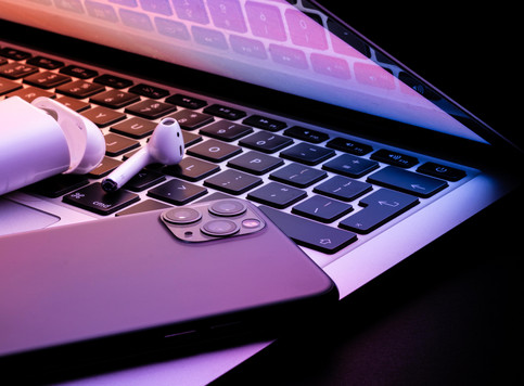 laptop and phone