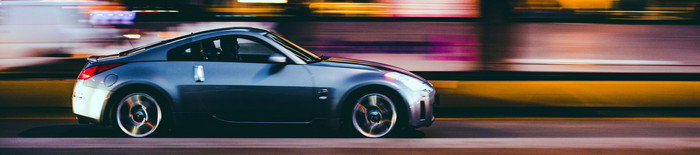 fast moving car